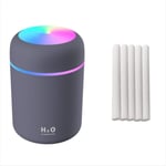 300Ml Cool Mist Humidifiers Ultrasonic Quiet Usb Desk Humidifier Mini Air Humidifier With 7 Colors Light Two Spray Modes, Waterless Autooff For Bedroom Baby