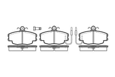 Bromsbelägg Remsa - Renault - Clio, Megane, Express, 5, Twingo, 19, 18, 20, Fuego. Dacia - Logan. Peugeot - 205, 309