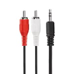 Audio Cable 2x RCA to 3.5 mm Jack Plug, 2.5 m