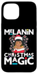 iPhone 15 Black Mrs Clause Melanin Christmas Magic Natural Lace Front Case