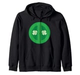 Marvel Deadpool St Patrick’s Day Clover Eyes Mask Icon Logo Zip Hoodie