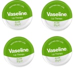 Vaseline Lip Therapy Petroleum Jelly, Aloe Vera, 4 Pack, 20gm