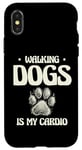 Coque pour iPhone X/XS Walking Dogs Is My Cardio Dog Walker Pet Puppy