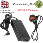 Ac/dc Adapter 40w 14v 3a Samsung Monitor Tv Lcd Led Power Supply + Uk Cord