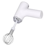 (White)Cordless Whisk ABS Metal Speed Adjustable Electric Hand Whisk