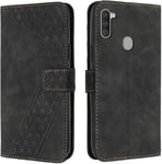 Coque Pour Samsung Galaxy A11 / Galaxy M11, Étui Housse Protection En Cuir Pu [Pochette De Portefeuille] [Magnétique], Antichoc Etui À Rabat Pour Samsung A11 / M11 (Noir)