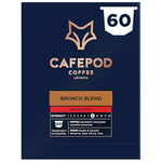 CafePod Coffee Pods Nespresso Compatible Half-Caff Brunch Blend 60 Aluminium Capsules