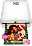 Step Instant Imprimante Photo Portable Pour Smartphone - Mini Imprimante Couleur Sans Fil - Photos Adhésives Zink 2X3\U201D - Compatible Bluetooth Avec Ios Et Android - Appli D'Édition Ludique- Blanc