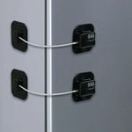 Noir 2 Serrure Frigo avec Code, Cadenas Frigo pour Enfants, Adhésive Verrou de Réfrigérateur à Combinaison, Securite Bloque pour Porte Frigo Fenêtre