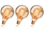 Beijiyi - Ampoules led 6W Edison Vintage G80, Blanc Chaud 2200K E27, Equivalent à Ampoule Incandescente 48W, Ampoule Rétro à Filament, Rétro Antique