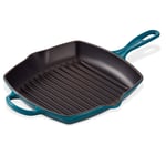 Le Creuset Kvadratisk Grillpanne Støpejern 26cm Deep Teal