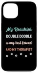 Coque pour iPhone 13 Adorable chien double griffonnage pour papa, maman, ami et thérapeute