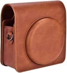 Étui de Protection en Cuir PU avec étui pour Appareil Photo à Sangle, pour SQ6 Instax(Brown).[G1398]