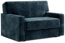 Jay-Be Linea Velvet Cuddle Chair Sofa Bed - Ink Blue