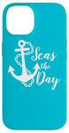 iPhone 14 Seas The Day Nautical Anchor Cruise Vacation Case