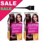 L'Oreal Casting Creme Gloss 535 Chocolate Hair Color 2-Pack