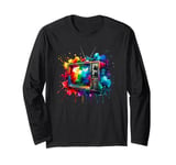 Splash Art Vintage Television TV Retro 70s 80s Long Sleeve T-Shirt