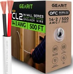 GearIT In-Wall Speaker Wire OFC 2x2.5mm= 152.4 Meters - White Oxygen-Free Copper