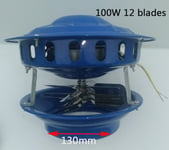 Ventilateur de cheminée en fonte 100W,100W,Machine à fumer domestique,poêle de maison - Type blue