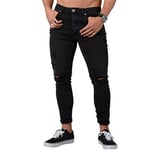 mzDkc0d Jean Taille Basse Skinny Stretch Denim Pants Distressed Ripped Freyed Slim Fit Jeans Pantalons