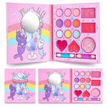 Aomig Maquillage Enfant Jouet Filles, 14 Couleurs Kit de Coffret Maquillage Enfant, Lavable Maquillage Jouet pour Fille, Sûr, Non Toxique, Palette Maquillage Enfant Cadeau de Noël Anniversaire(Rose)