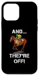 iPhone 12 mini And They're Off Horse Racing Games Funny Sports Fan Gift Case