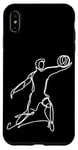 Coque pour iPhone XS Max Croquis d'un garçon de volley-ball