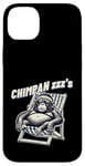 Coque pour iPhone 14 Plus Jeu de mots drôle de singe chimpanzé « Chimpan-zzz »