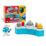 Les Schtroumpfs, Coffret avec Fonctions, et 1 Figurine Exclusive 5,5 cm et Accessoires, Modèle Schtroumpf Cuisinier dans sa Cuisine , Jouets pour Enfants à partir de 3 Ans, PUF181