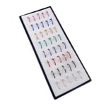 40-pack Fake Piercing Öron Läpp Näsring Septum Diamant flerfärgad