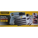 STANLEY Marteau burineur pneumatique, avec 4 burins avec 4 embouts, pression 6 bars