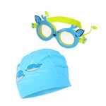 Endless Kids Swimming Fun Set - Adjustable Goggles and Comfy Swim Cap Set | Anti-Fog, UV Protection | Leak-Proof Design| Ideal for Boys and Girls | Perfect for Pool and Beach Fun| Blue