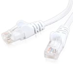 1.5m White Cat6 RJ45 NETWORK LAN CABLE Server Printer Ethernet Internet Patch PC