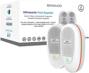 Ultrason Souris et Rats 2 unités, Répulsif Souris à Ultrasons Intérieur, Repulsif Moustique Puissant Prise Anti Rat Rongeur Araignée Efficace Contre Insecte Nuisible pour Maison Bureau.[G52]