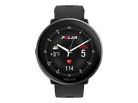 Polar Ignite 3 Titanium - Sportklocka med band - silikon - svart - bandstorlek: S/L - display 1.28" - 32 MB - Bluetooth - 36 g