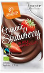 LANDGARTEN 37% Cocoa Organic Milk Chocolate Strawberries 50g Bag - Freeze-dried Strawberries Covered With Milk Chocolate. Fair Trade, Gluten Free, Indulgent Treat