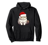 Grumpy Christmas Cat Pullover Hoodie