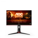 AOC G2 Q24G2A/BK LED display 60,5 cm (23.8") 2560 x 1440 piksler Quad HD LCD Sort, Rød