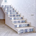 Ambiance Sticker Stair Tile Stickers, Vinyl, Fedora, 4 bandes de 15 x 105 cm