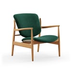 House of Finn Juhl - France Chair, Dark oiled oak, Cat. 4 Vidar 1062 - Fåtöljer - Finn Juhl - Grön,Träfärgad - Trä/Textilmaterial