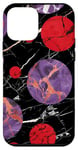 Coque pour iPhone 12 mini Violet Abstrait Pois avec Bizarre Rouge Noir Naturel