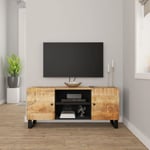 Meuble TV,Banc tv Moderne,Meuble de Rangement 105x33x46 cm Bois massif de manguier CFW190864