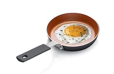 Gotham Steel Mini Egg and Omelet Pan with Ultra Nonstick Titanium and Ceramic Coating - 5.5 Inch, Dishwasher Safe, Stay Cool Handle,Brown