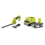 RYOBI - Cisaille à Gazon/Sculpteur de Végétaux 18V One+ - Idéal Entretien et des Petits Arbustes - Vendu sans Batterie ni Chargeur - RY18GSA-0 & 5133002237 Batterie d'outillage 18 V 2,5 Ah