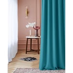 ROOM99 Rideau avec œillets Laurel 140 x 250 cm Largeur x Hauteur, Décoration de Fenêtre, Rideau occultant Thermique Isolant Anti Froid et Chaleur pour Salon Turquoise