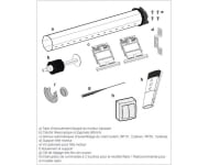 KIT NICE Axe Motorisé Filaire pour volet roulant TABLIER H2500XL2200 MAXI 55KGS - ET30F