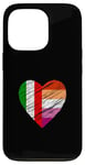 Coque pour iPhone 13 Pro Drapeau LGBTQ Italie Lesbienne Pride Cœur Amour LGBTQIA