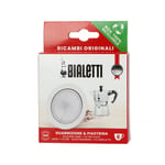 Bialetti, Rechange 1 Joint en Silicone + 1 Plaquette pour Moka Induction 6 Tz