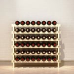 Hofuton Étagère à Bouteilles Casier à Vin Bouteilles en Bois Non Traité avec 6 Étages pour 48 Bouteilles Taille 90 30 81CM