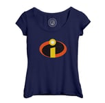 T-Shirt Femme Col Echancré The Incredibles Logo Super Héros Bd Film Geek